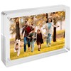 EKINIYAR 4x6 Acrylic Picture Frames, 20% Thicker Block, Clear Picture