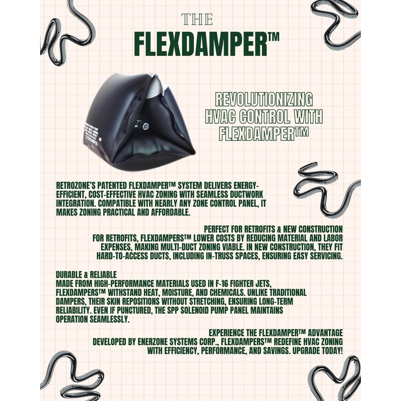 NEW Retrozone Inflatable Flex Damper Kit for Closing Off Airflow
