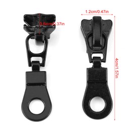 Deslizadores de Cremallera de Aleación de Metal 20 Piezas Tama?o 5 Kit de Reemplazo de Reparación de Cierre de Cremallera para Cremalleras de Chaqueta de Aleación (Negro)