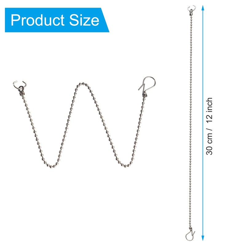 Hibbent 3 Pack Universal Toilet Flapper Chain Replacement Kit,Stainless steel,Including