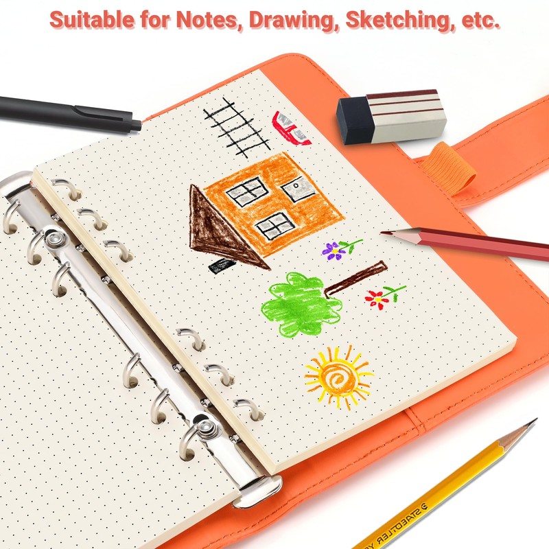 Refill Paper for A6 6 Ring Binder Notebook - Ideal