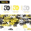 1000pcs Confetti 70th Birthday Anniversary Confetti Gold Silver Black Stars