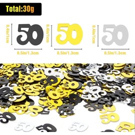 1000pcs Confetti 70th Birthday Anniversary Confetti Gold Silver Black Stars Table Confetti 70 Years Old Sparkling with Happy Birthday Paper Card