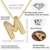 Hermosa Gold Plated Initial Pendant Necklace with Sparkling Zirconia, 17