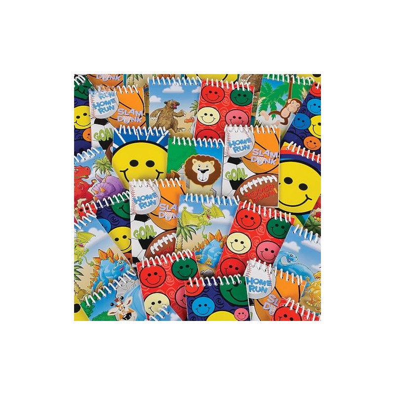 Rhode Island Novelty 3.5"X2.25" 72pc Spiral Notebook Assortment