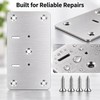 Cabinet Hinge Repair Plates Set of 10 – Stainless Steel