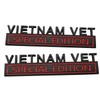 Pair Set Metal Vietnam Vet Special Edition Emblems 3D Badges