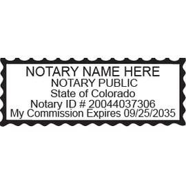 Hubco Pink S-844 Self Inking Notary Stamp - Colorado