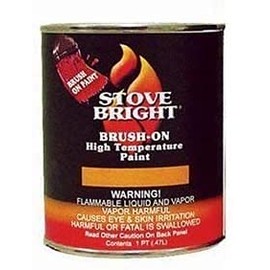 Stove Bright Satin Black Brush - On 1200 Degree Paint - pint