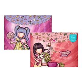SANTORO -Set of 2 A4 PP Envelopes with Clasp Gorjuss Fairground Carousel 33X24X1Cm, Multicolor (669GJS11)