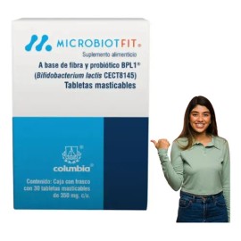 Microbiot Fit 30 Tabletas Masticables Sabor Sin Sabor