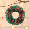 LED Christmas Wreath With Battery Powered String Light Pine Cones