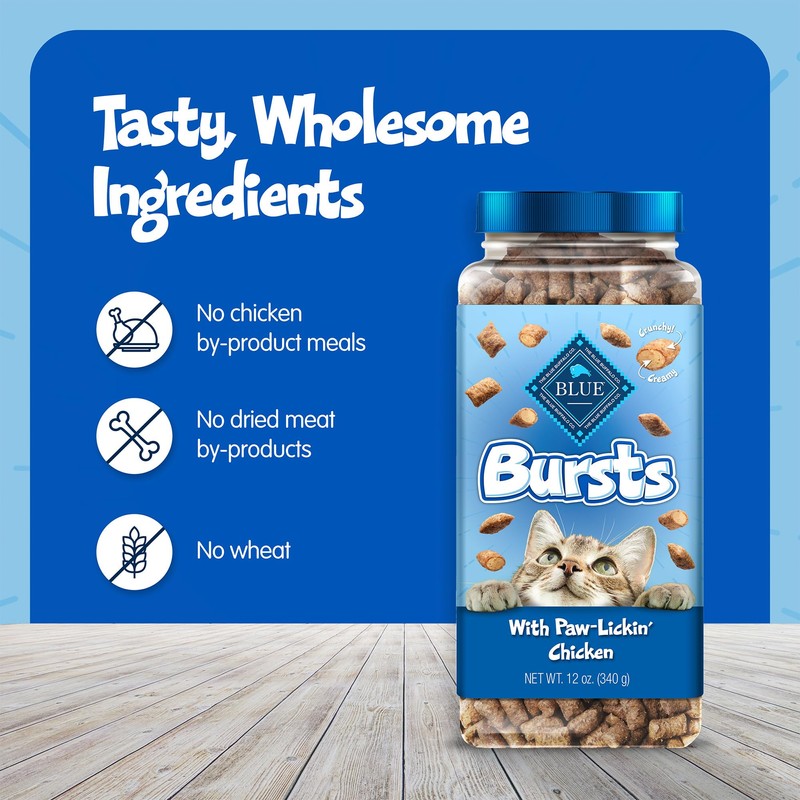 Blue Buffalo Bursts Crunchy & Creamy Cat Treats, Great for