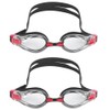 2Pcs Large Frame Swimming Glasses Electroplated Adults Goggles for Training