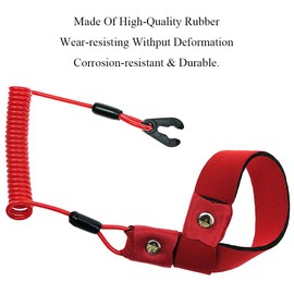 Riloer Start Stop Kill Safety Lanyard Fits Handlebar Switch Key Floating Emergency Flameout Rope Compatible with Yamaha WaveRunner LX 650 1990-1993