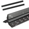 Architectural Scale Ruler, EYLEER 12 inch Imperial Aluminum Architects Scale