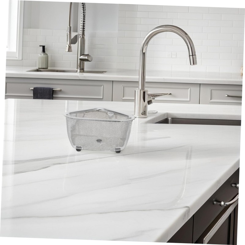 Gatuida 1Pc Sink Drainer Basket Lightweight Corner Mesh Storage for