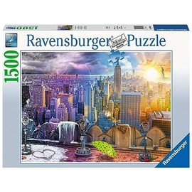 Ravensburger Day and Night New York Skyline 1500 Piece Puzzle for Adults - Every Piece is Unique, Softclick Technology Means Pieces Fit Together Perfectly