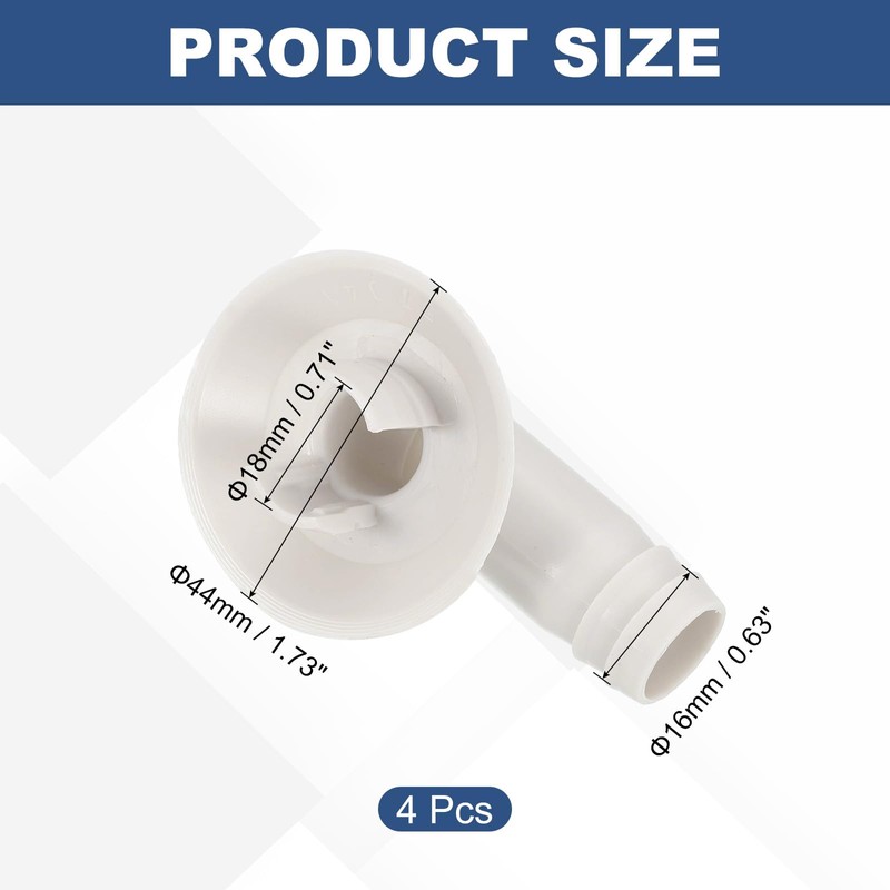 sourcing map 4Pcs Air Conditioner Drain Hose Connector Elbow Fitting