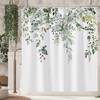 Ttincceer Green Eucalyptus Leaves Shower Curtain, Weeping Branches Leaves Tree