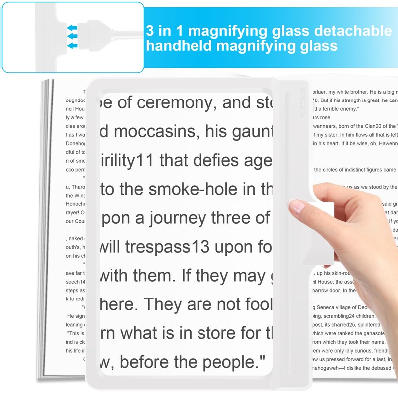 5X Floor Magnifying Glass with Light and Stand, 36 LEDs