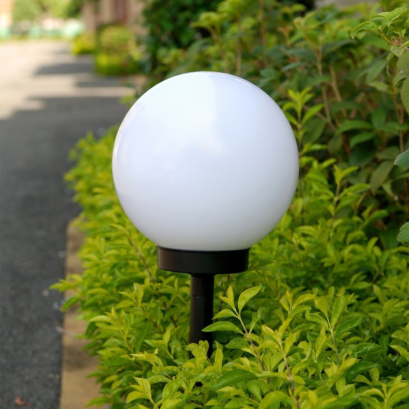 Green Blue Solar LED Light Garden Freestanding Lamp Ball Round