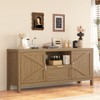 JoanKaren Farmhouse TV Stand for TVs Up to 65 Inch,