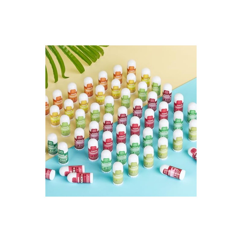 VISRIE Paquete De 40 Mini Bálsamos Labiales Naturales A Granel