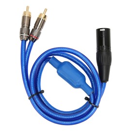 XLR Male to Dual RCA Sound Cable 3.3ft Stereo XLR 3 Pin to 2 X Phono RCA Plug Adapter Y Splitter Cable for TV Amplifier