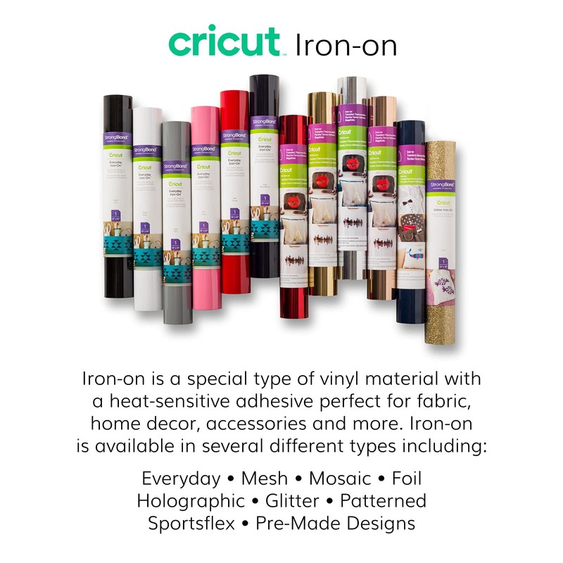 Black Cricut Everyday Iron-On Vinyl 12X24