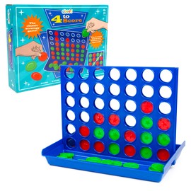 abeec 4 To Score Board Game - Family Games For Kids And Adults - Ideal Travel Games For Kids On Plane - Engaging 4 In A Row Game - Family Board Games - Kids Games - Table Games - Kids Toys
