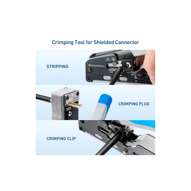 Cable Matters All-In-One Modular Ethernet Crimping Tool Cat 8 (Cat5