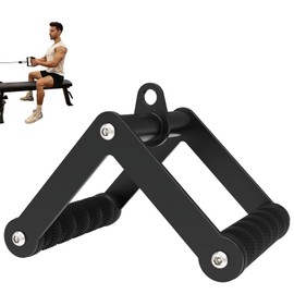 Fitarc Maniglia Double D Accessori Cavi per Palestra, Accessorio V‑Bar Antiscivolo per Attrezzatura Home Gym, Accessorio T‑Bar per Rematore, Accessori per Lat Pulldown e Accessorio per Macchina a Cavo