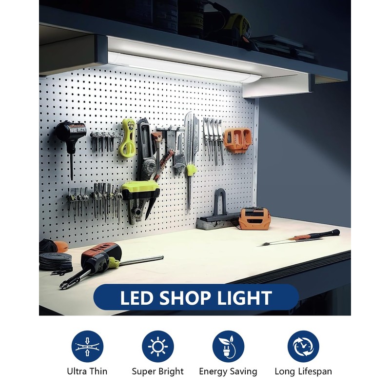 Sararoom 3ft LED Shop Fixture 30W Tube, 3600lm, 4000K Neutral