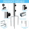 Taufe Ground Spike Parasol, Umbrella Stand Beach Lawn Spike for