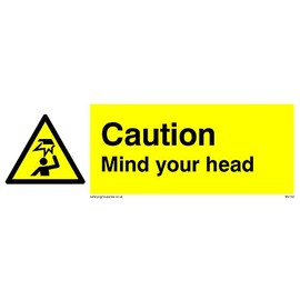 Pack of five - Mind Your Head Sign - 150x50mm - L15