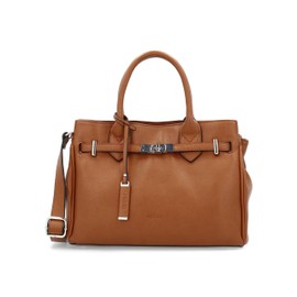 Picard New York Women's Shopper Handbag Made of High-Quality Synthetic Material with Zip Elegant Shoulder Bag with Removable Strap Ideal for Business, Everyday Life, Leisure, Cognac, Unit size