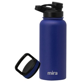 Mira Sierra Botella de agua con tapa de boquilla, 32 oz, azul, 32 oz (960 ml), azul