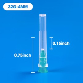 100pcs Dispensing Accessories, Individually Wrapped Stainless Steel Pipe, Laboratory Supplies (32G-4mm)
