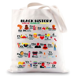BWWKTOP Black History Month Tote Bag Black History Month Gifts Black History Live It Learn It Make It African Bag (Black History TG)