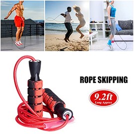 yeacher Cuerda de Saltar Cuerda de Saltar Ajustable Cuerda de Fitness Cuerda depova para Hombres Mujeres Niños                                        