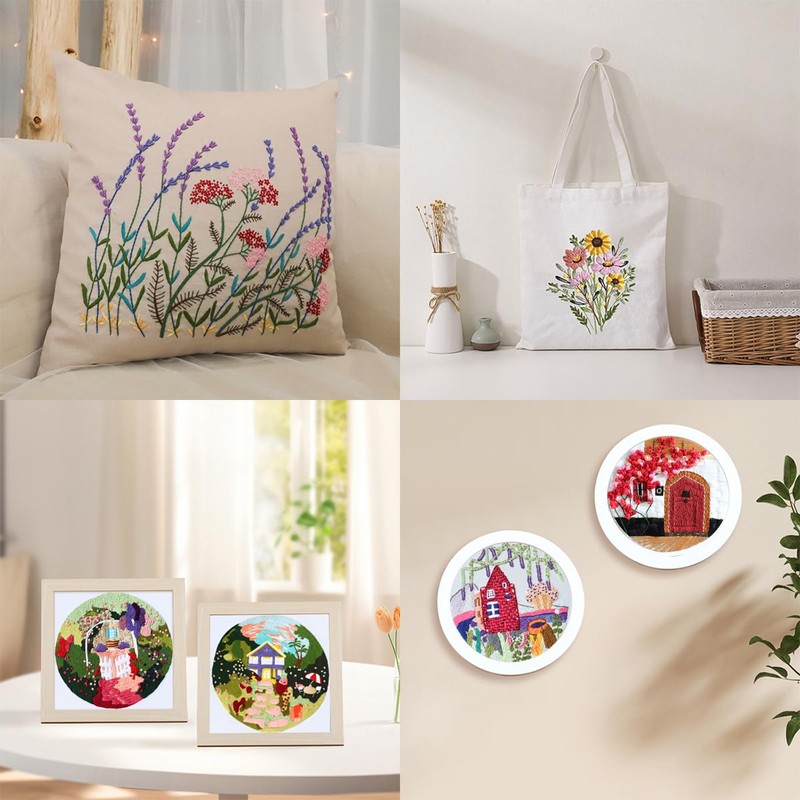 Traziewell Embroidery Sets for Adults Starter Cross Stitch Kits for