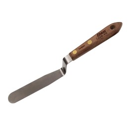 Albion Engineering Classic Offset Caulk Tooling Spatula, Stainless Steel,3/4” Wide Tapered Tip x 4” Long Blade, 1258-4S
