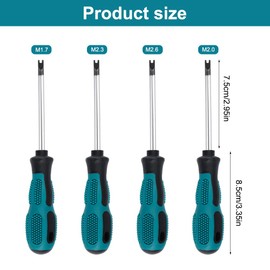 Pack of 4 U-type screwdrivers, M1.7/M2.0/M2.3/M2.6 U fork type magnetic screwdriver, CRV multifunction hand tool kit, bit, magnetic slotted screwdriver, M-type screwdriver, U fork screwdriver