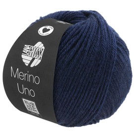 LANA GROSSA Merino Uno, Classic Merino Wool with Superwash Treatment, Hand Knitting Yarn Made from 100% Virgin Wool (Merino), 50 g Wool for Knitting and Crocheting, 125 m Yarn