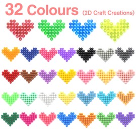 Liangding Non-Iron Fuse Beads Kit 4400 Pcs Beads in 32 Colors Unlimited Creativity Starter Kit, for Craft for Girls and Boys ﻿