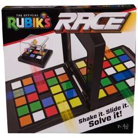 Rubik’s Race, Classic Fast-Paced Strategy Sequence Brain Teaser Travel Board Game Two-Player Speed Solving Face-Off, Packaging May Vary, for Adults & Kids Ages 7+