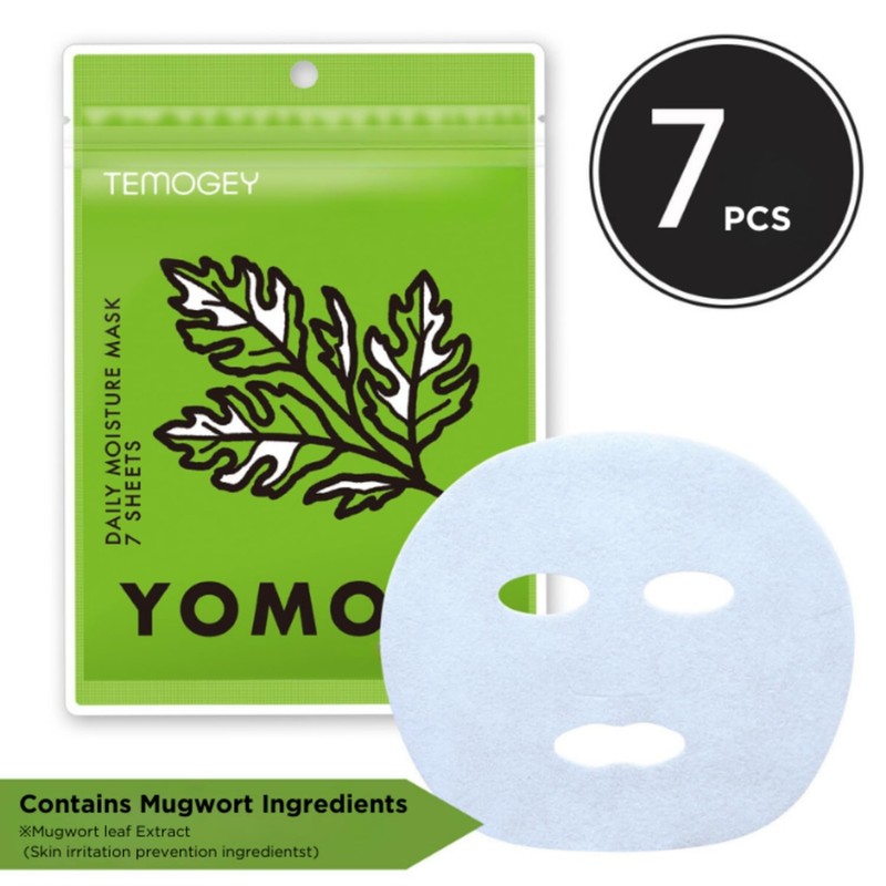 TEMOGEY Daily Moisture Sheet Mask Yomogi - 7 Sheets