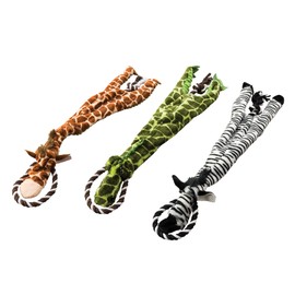 SPOT Ethical Pets Jungle Skinneeez Tug Stuffingless Dog Toy, 23", Assorted Figures, Purchase is for One, 54184