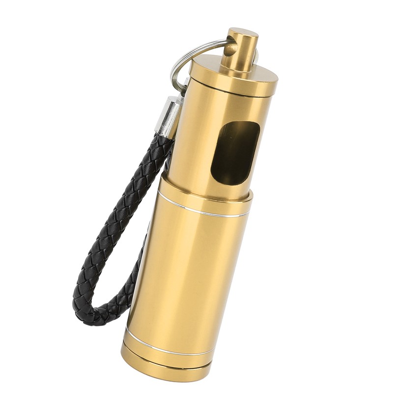 Portable Pocket Ashtray with Keychain Lanyard Retractable Circular Aluminium Alloy